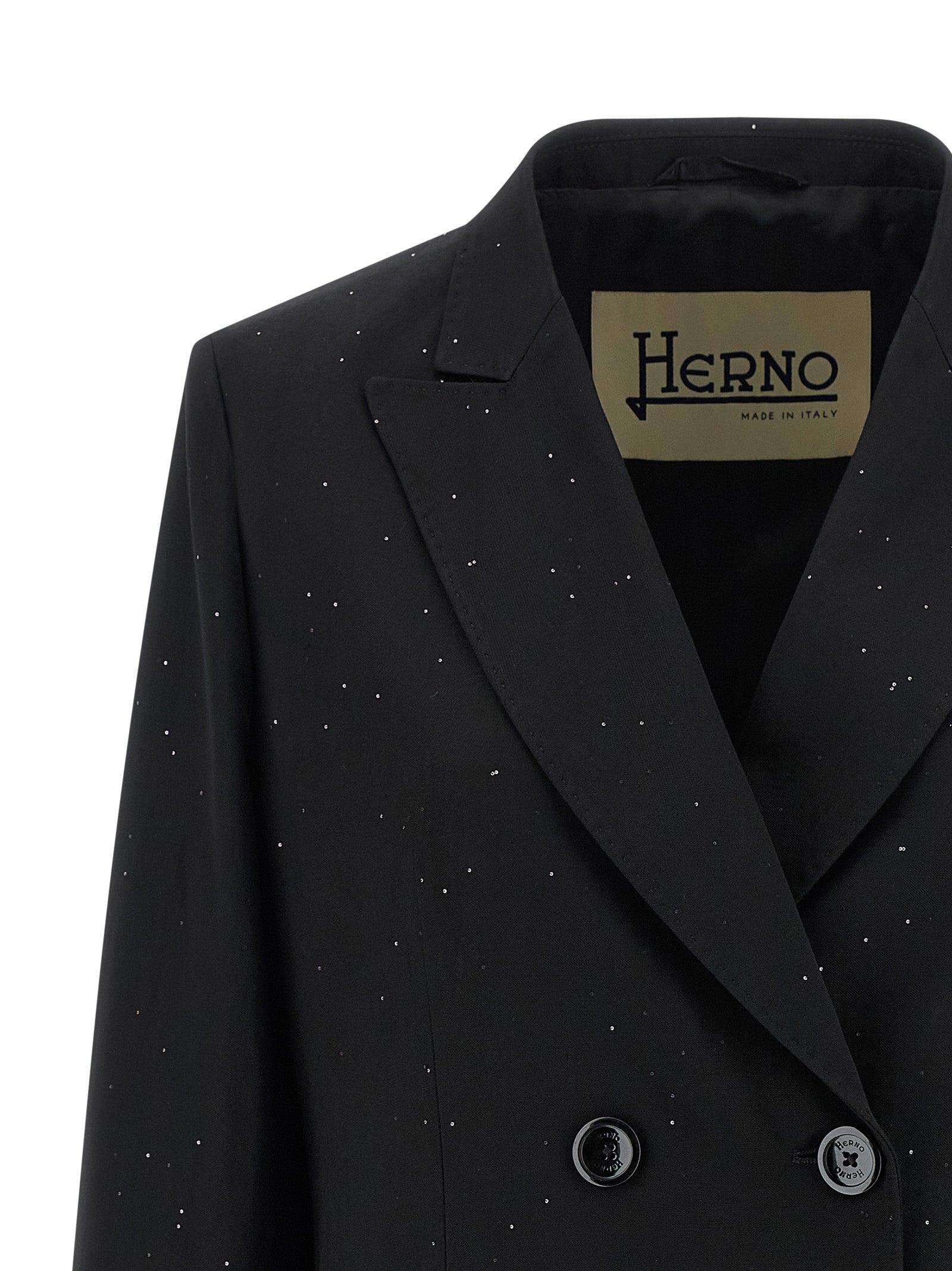 Herno 66% Viscose blazer in black — view 3