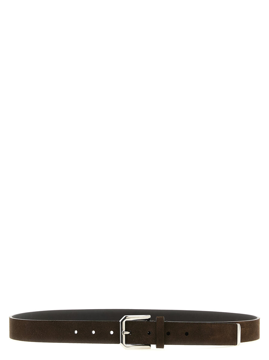 Brunello Cucinelli 100% bull leather belt in brown