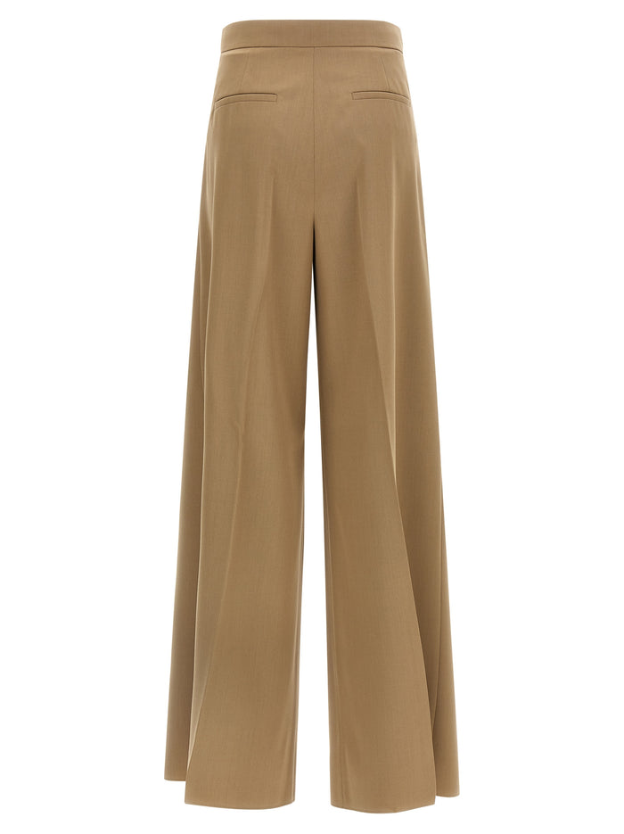Max Mara 100% Virgin Wool trousers in brown — view 2