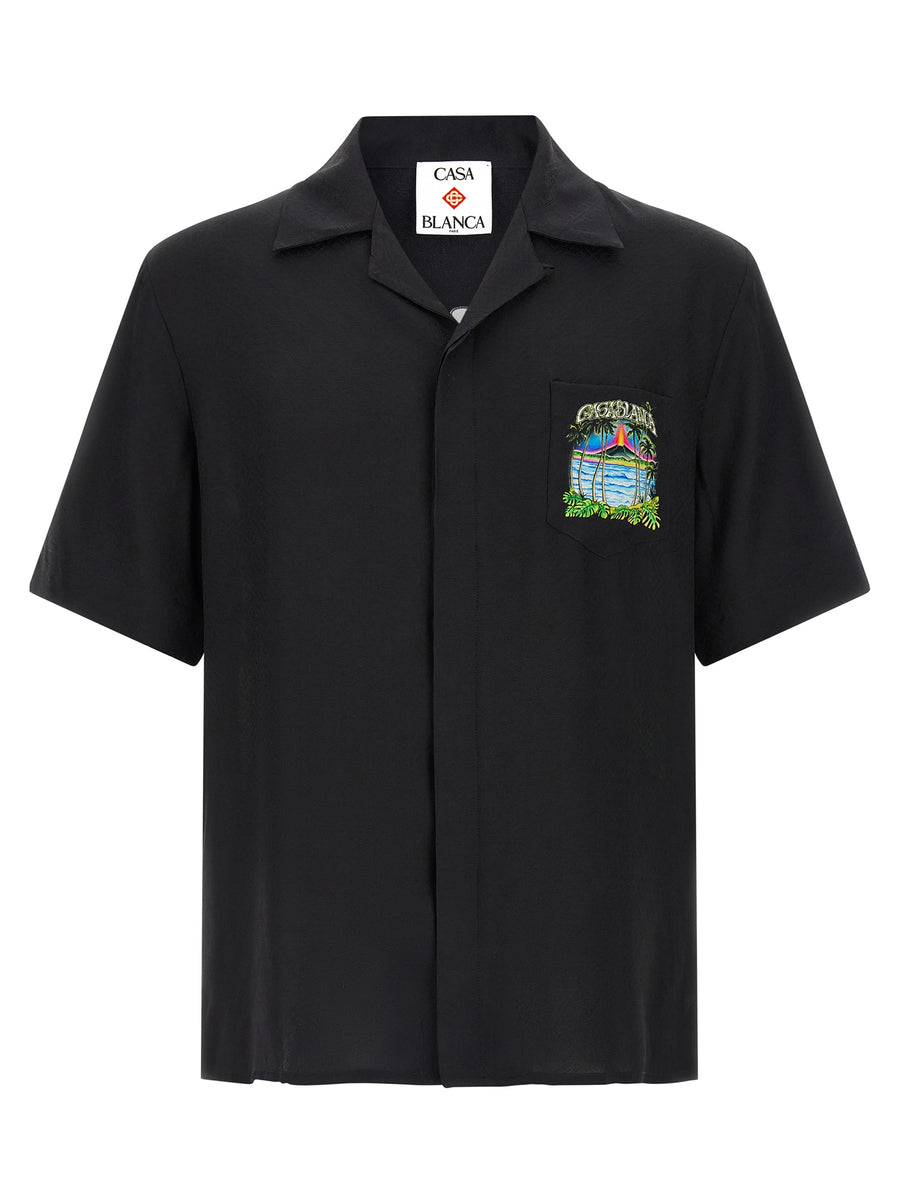 Casablanca 100% Silk shirt in black