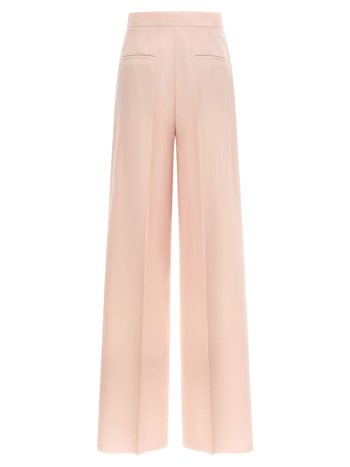 Max Mara 71% virgin wool trousers in pink — view 2