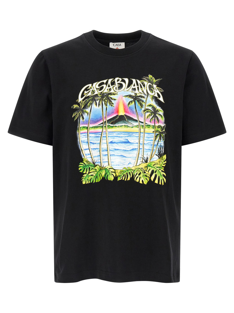 Casablanca 100% organic cotton t-shirt in black