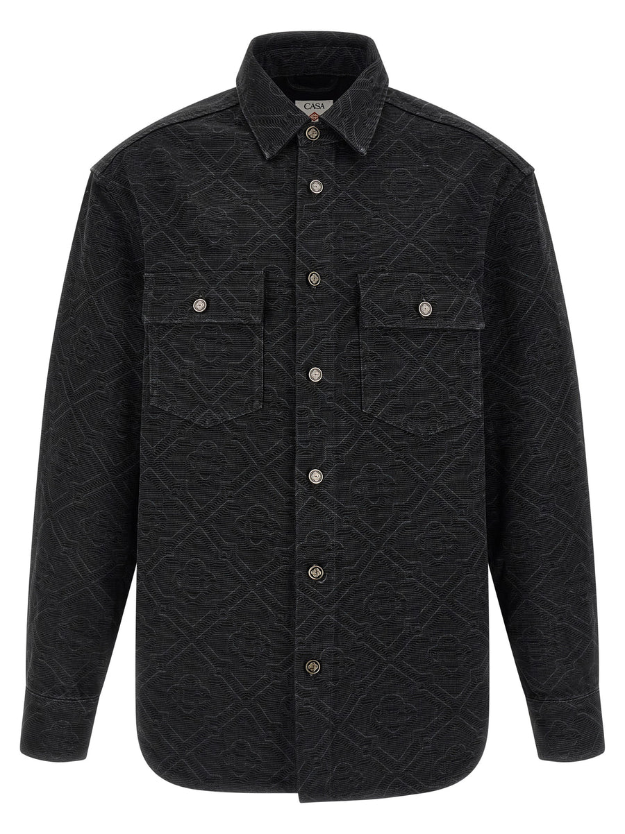 Casablanca 100% Cotton overshirt in black