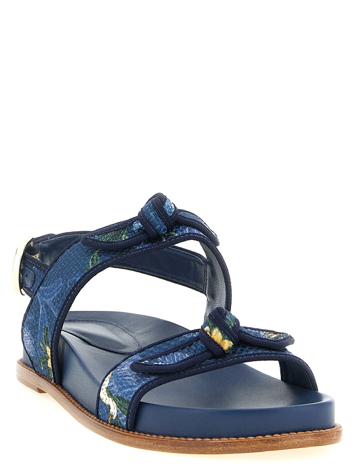 Alexandre Birman 100% Cow Leather sandal in blue — view 2