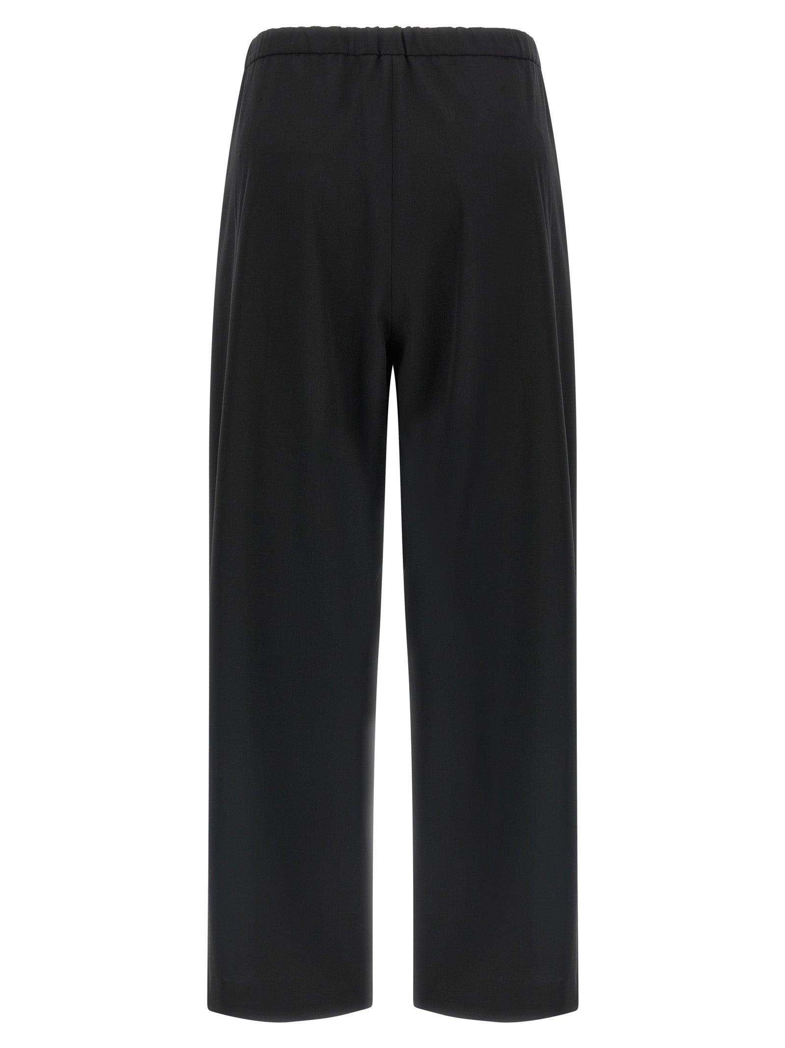 'S Max Mara 100% virgin wool joggers in black — view 2