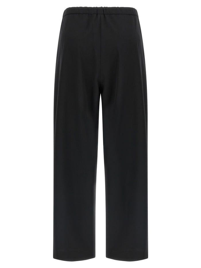 'S Max Mara 100% virgin wool joggers in black — view 2