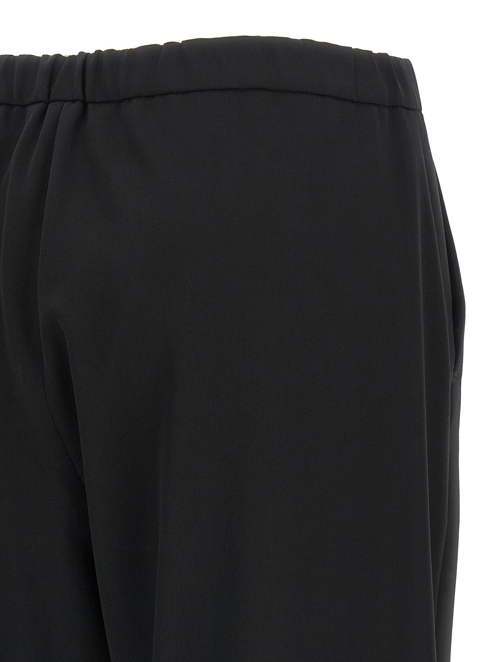 'S Max Mara 100% virgin wool joggers in black — view 4