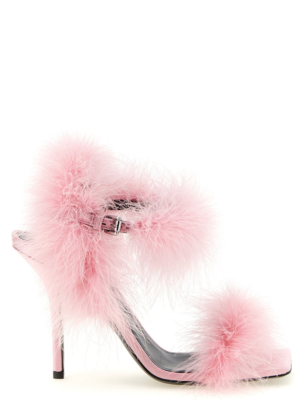 Moschino 72% Viscose heel sandal in pink