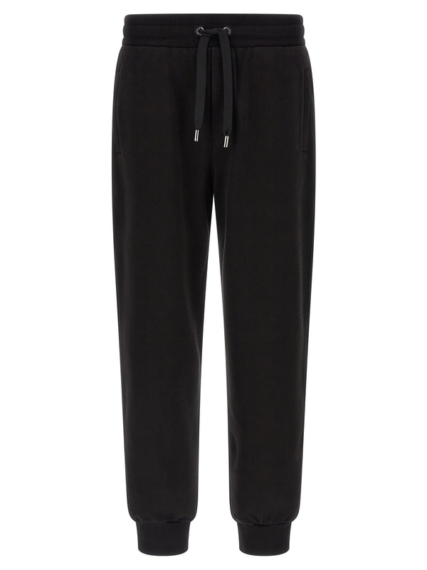 Dolce & Gabbana 100% cotton joggers in black