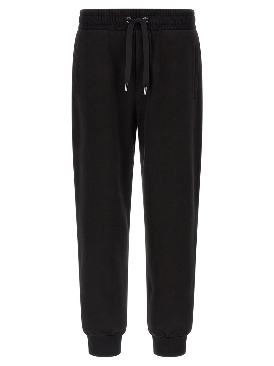Dolce & Gabbana 100% cotton joggers in black