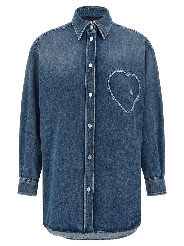 Moschino 100% cotton shirt in blue