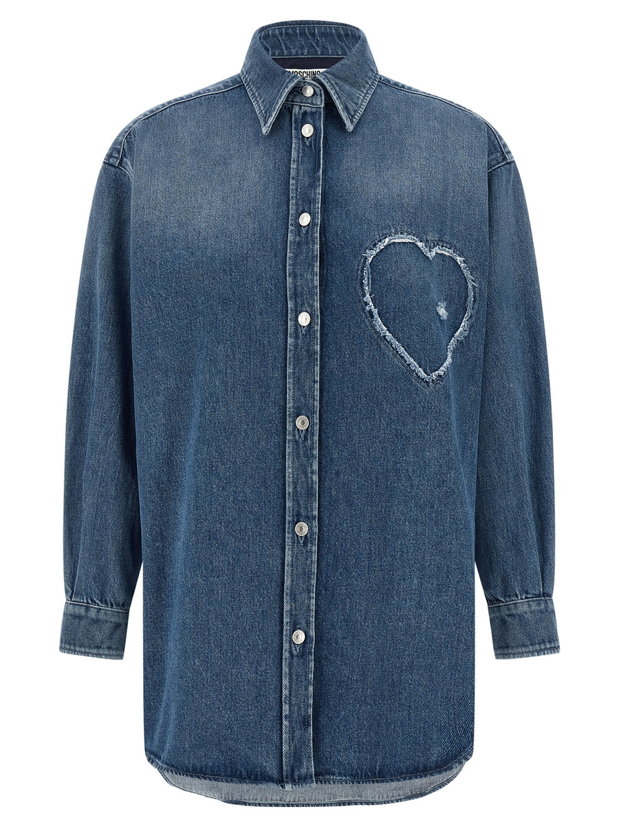 Moschino 100% cotton shirt in blue