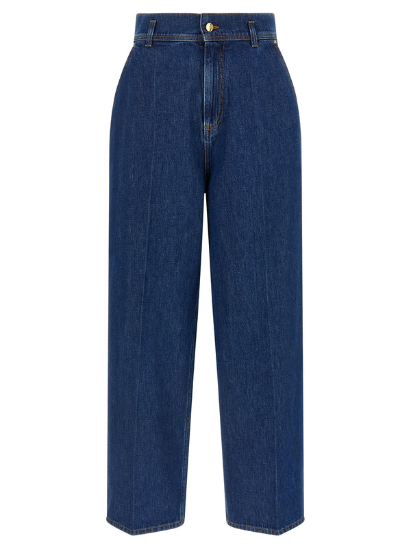 Alberta Ferretti 100% cotton jeans in blue