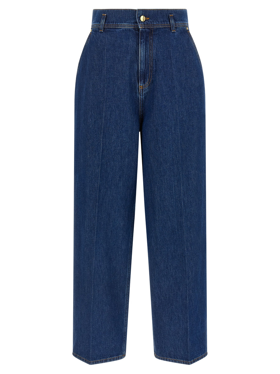 Alberta Ferretti 100% cotton jeans in blue