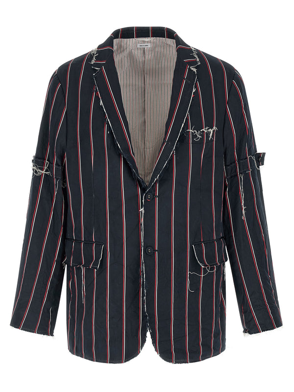 Thom Browne 55% silk blazer in navy