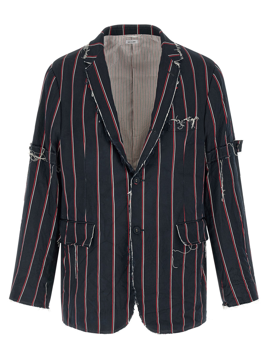 Thom Browne 55% silk blazer in navy