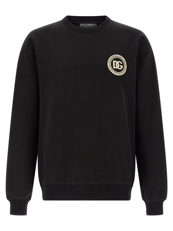 Dolce & Gabbana 100% cotton sweatshirt in black