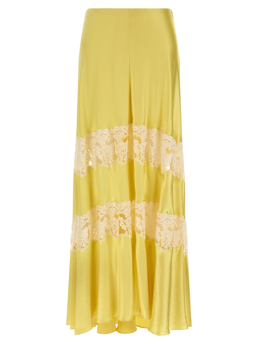 Alberta Ferretti 100% viscose skirt in yellow