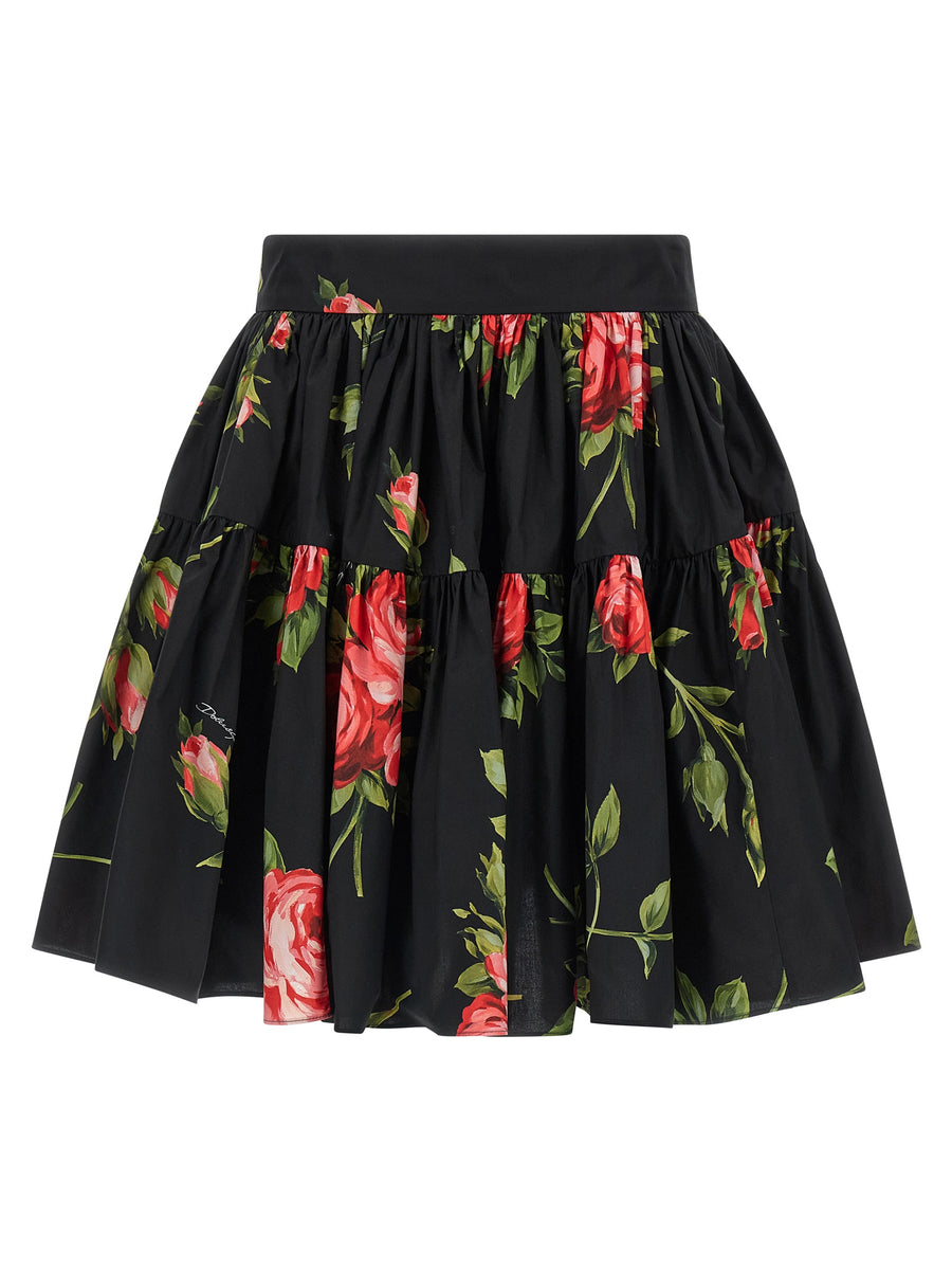 Dolce & Gabbana 100% cotton skirt in black