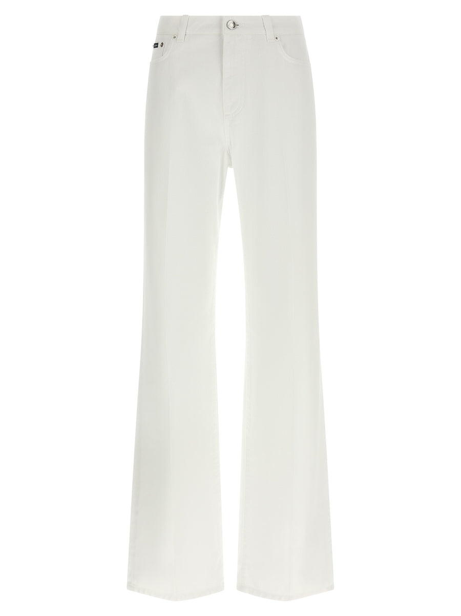 Dolce & Gabbana 100% cotton jeans in white