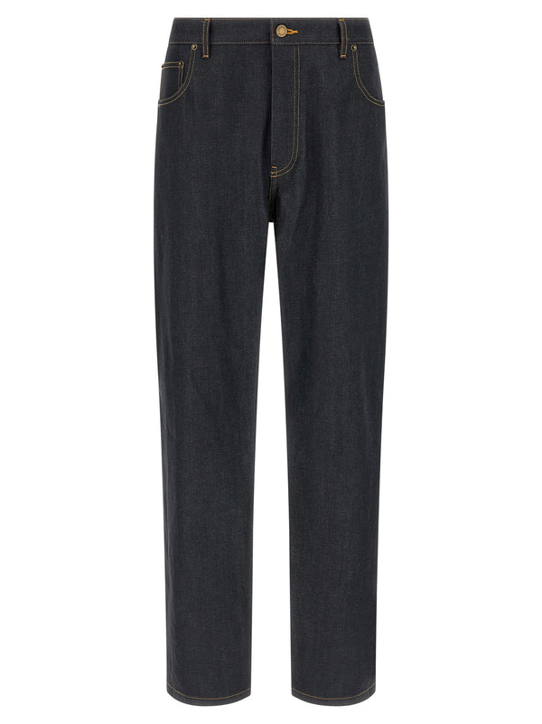 Thom Browne 100% cotton jeans in blue