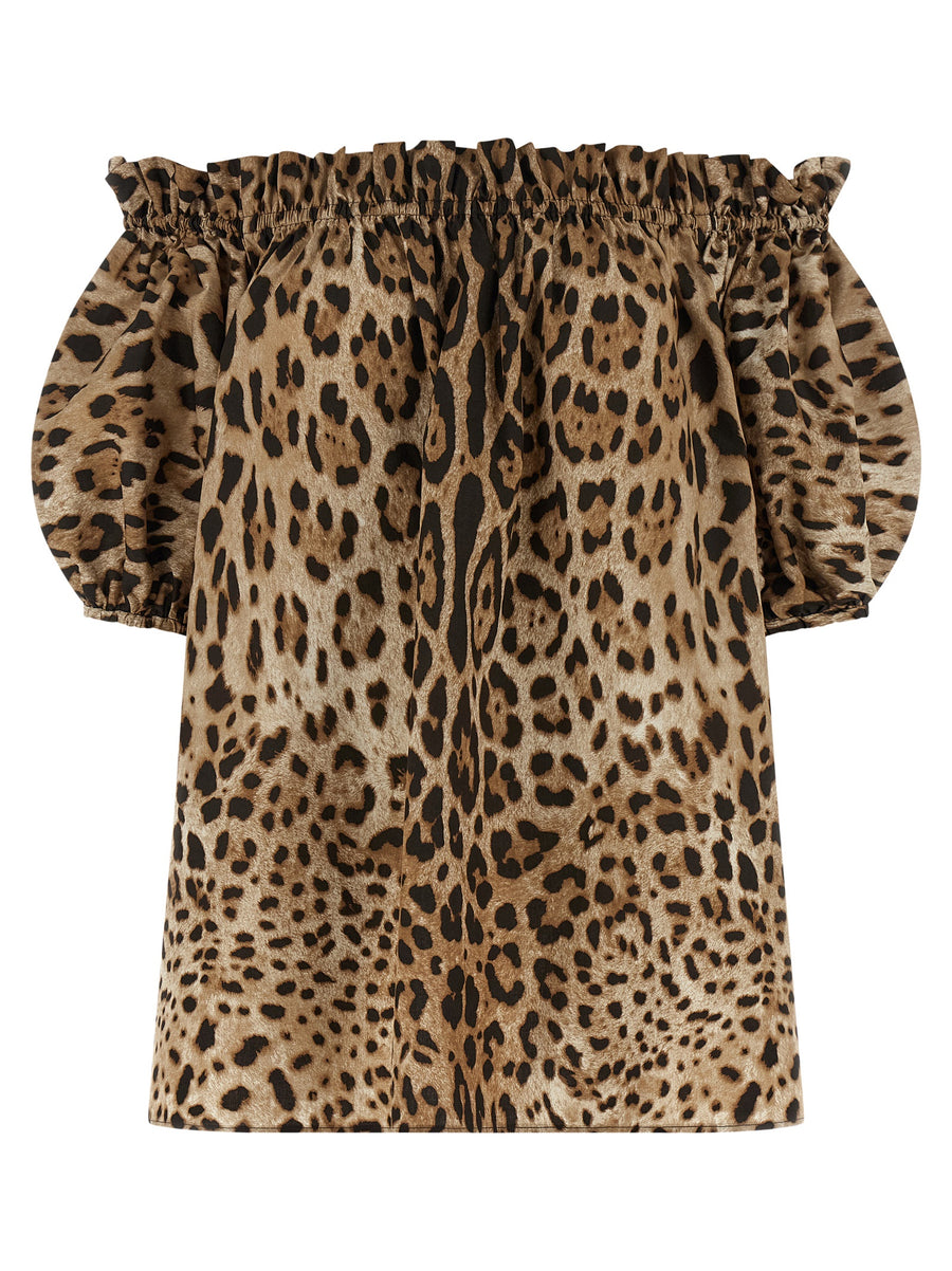 Dolce & Gabbana 100% cotton blouse in brown