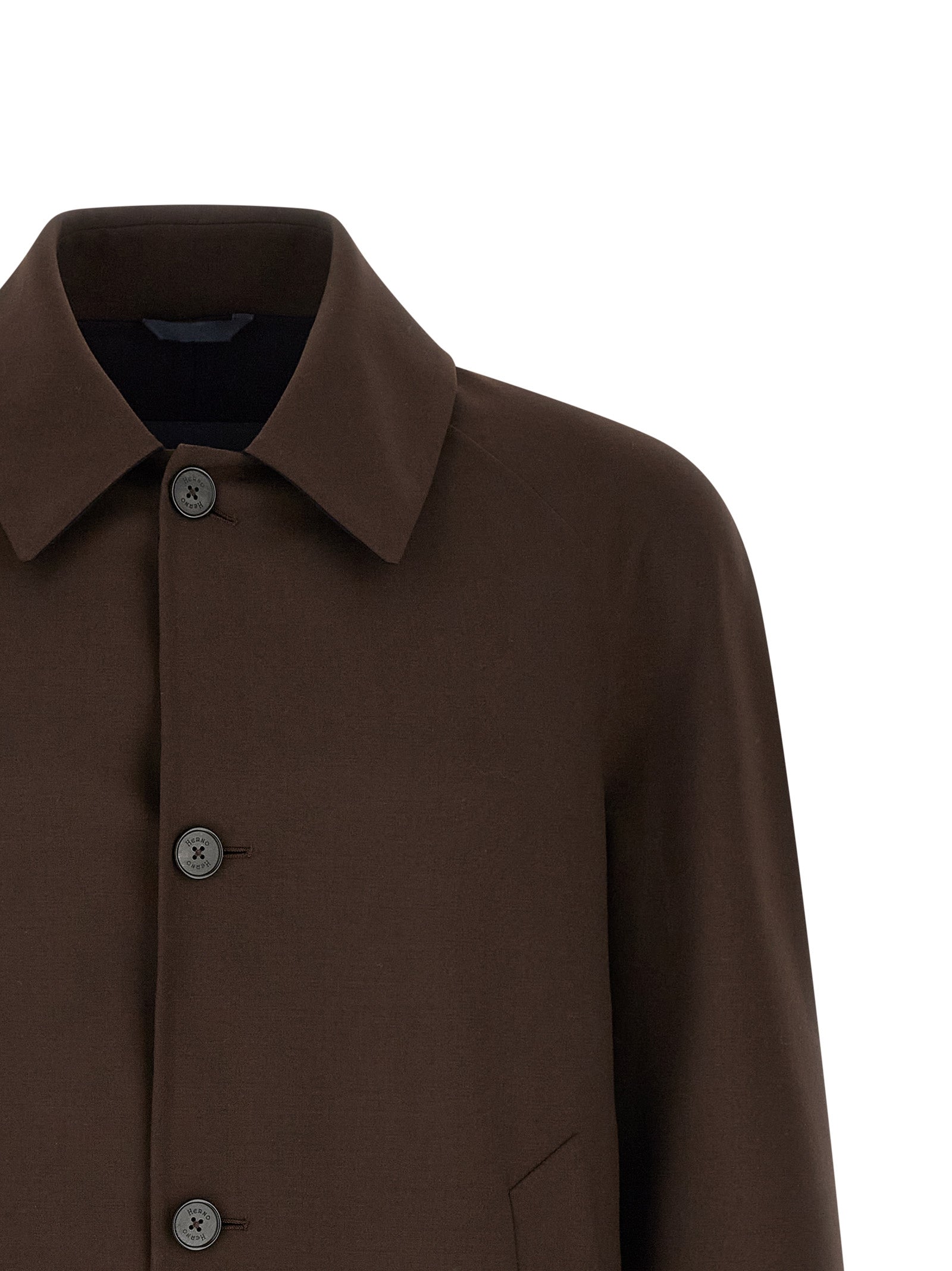 Herno 63% polyester jacket in brown — view 3