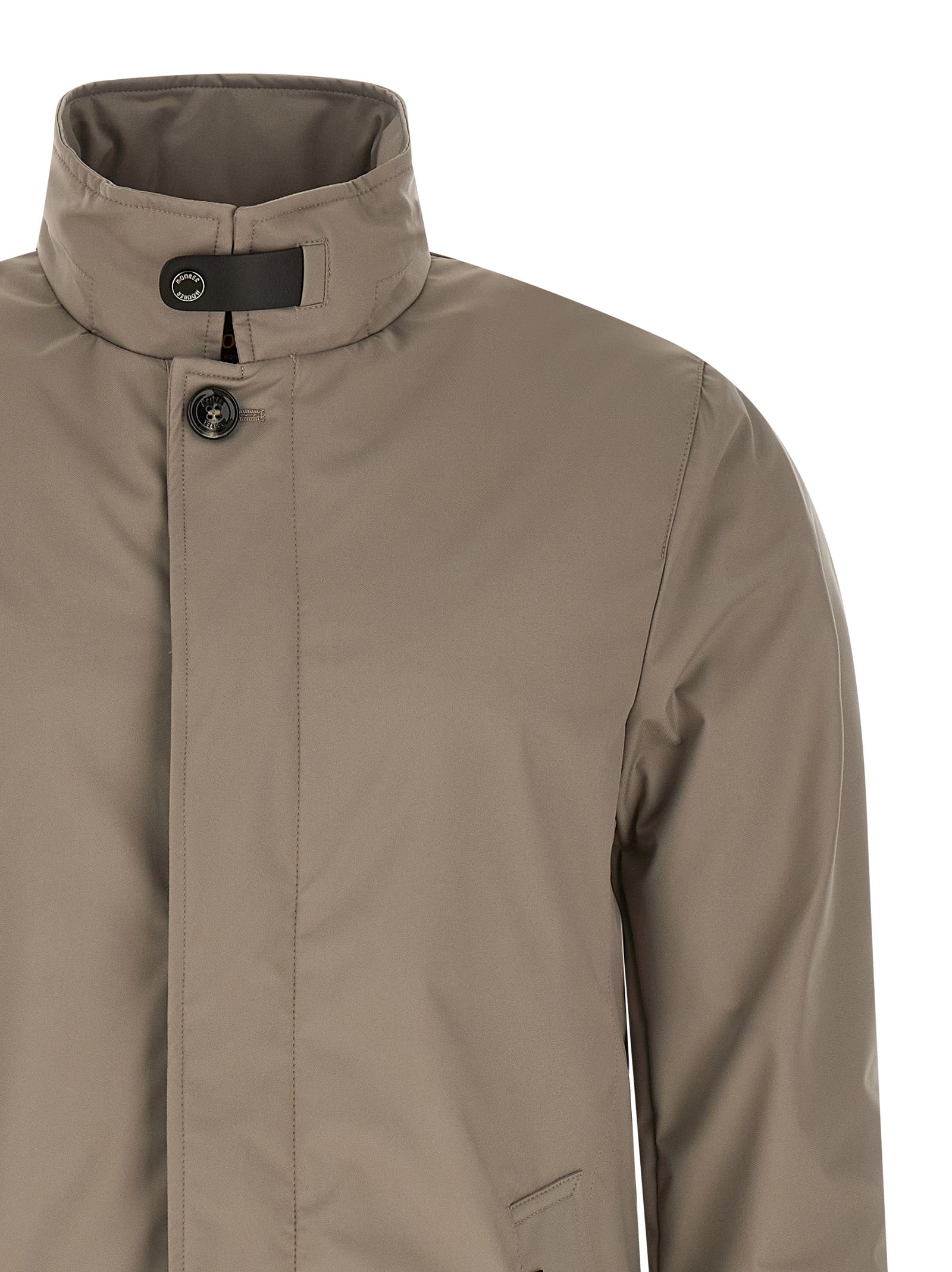 Moorer 84% polyester coat in gray — view 3