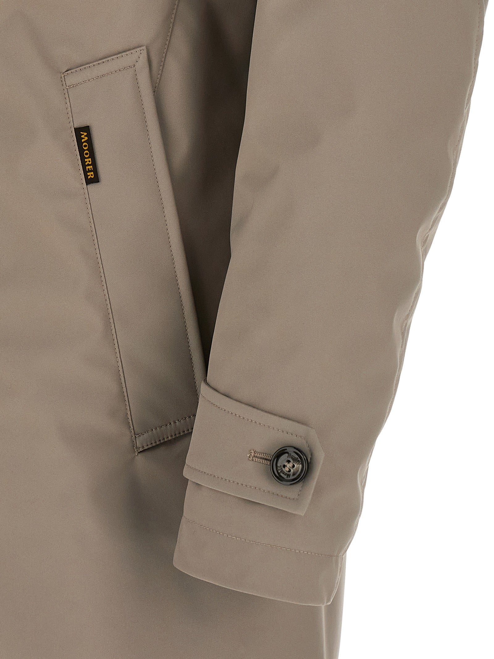 Moorer 84% polyester coat in gray — view 4