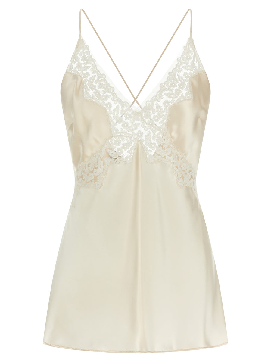 Alberta Ferretti 100% viscose tank top in beige