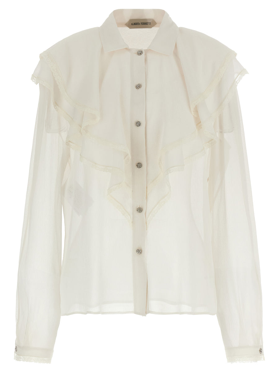 Alberta Ferretti 70% Acetate blouse in beige