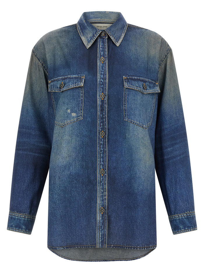 Golden Goose 100% Polyester shirt in blue