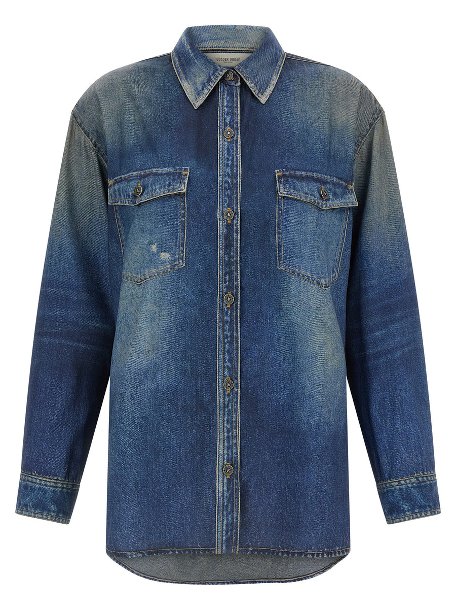 Golden Goose 100% Polyester shirt in blue