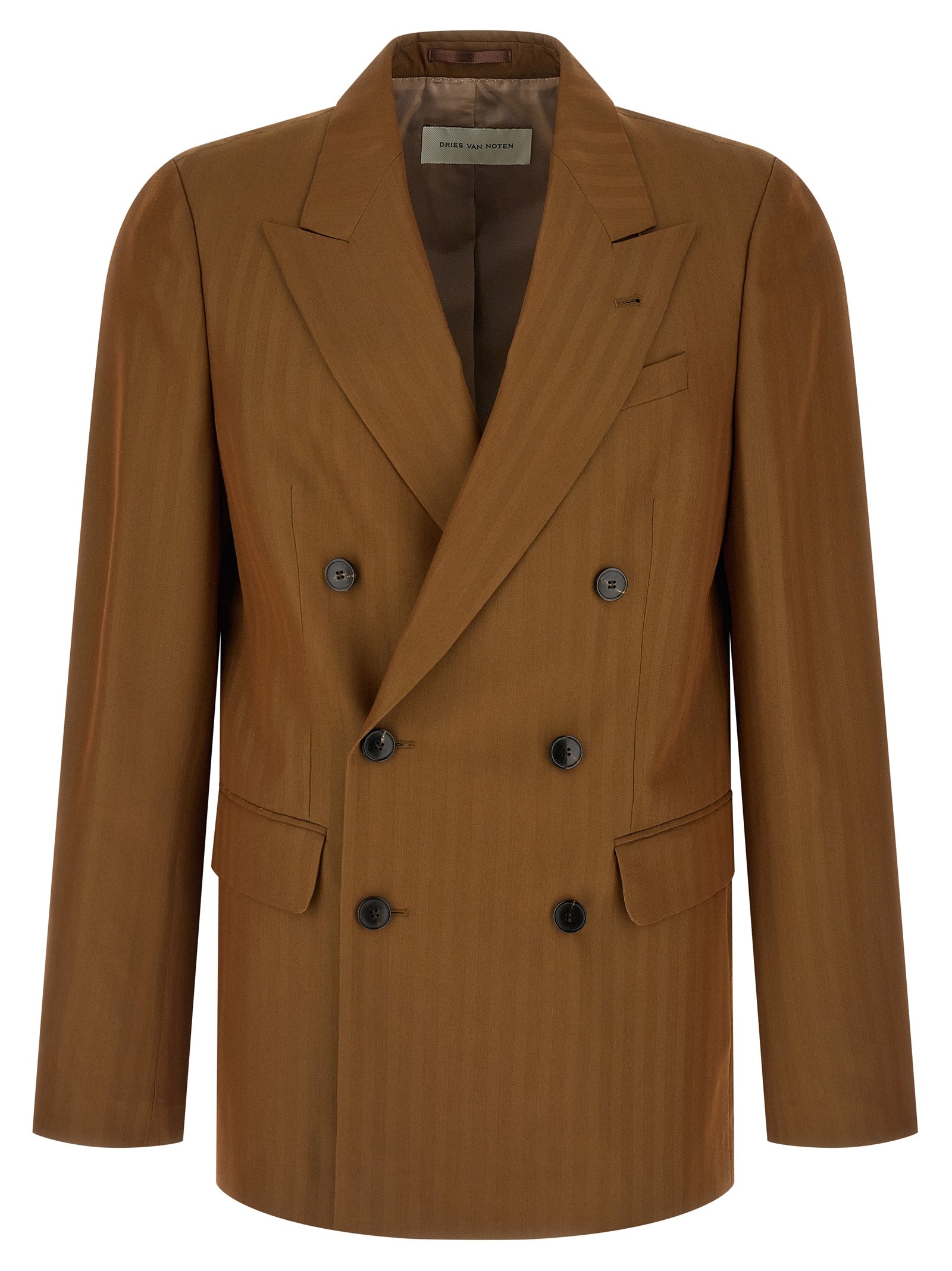 Dries Van Noten 54% wool blazer in brown