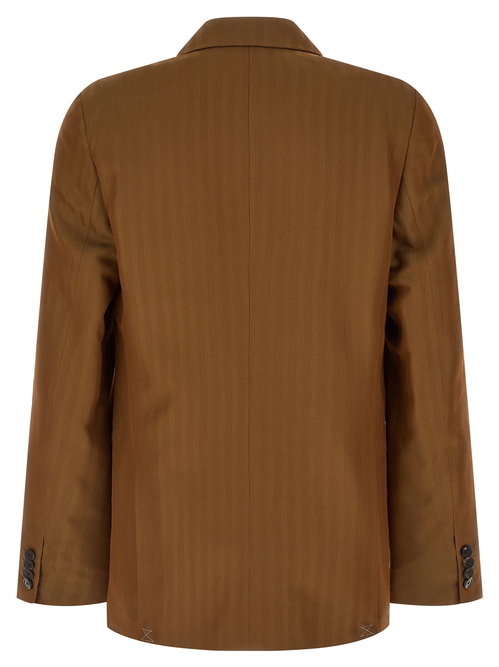 Dries Van Noten 54% wool blazer in brown — view 2