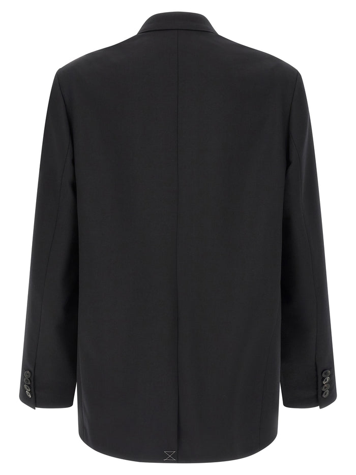 Dries Van Noten 83% wool blazer in black — view 2
