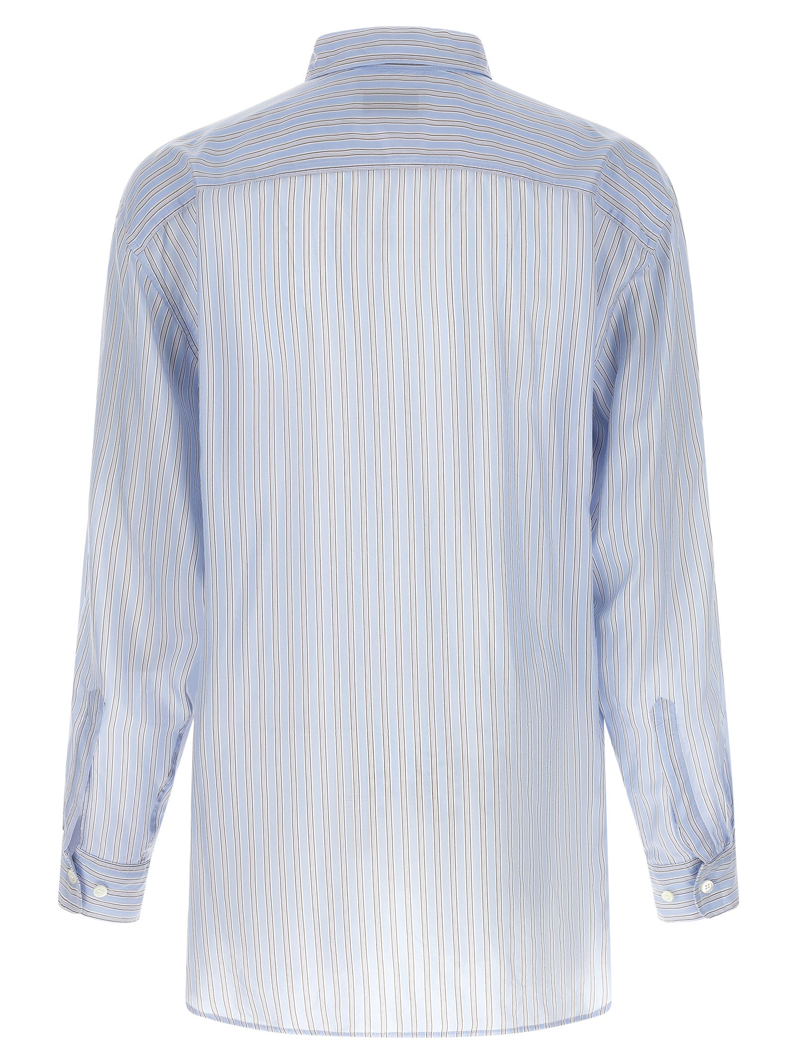 Dries Van Noten 100% Cupro shirt in blue — view 2