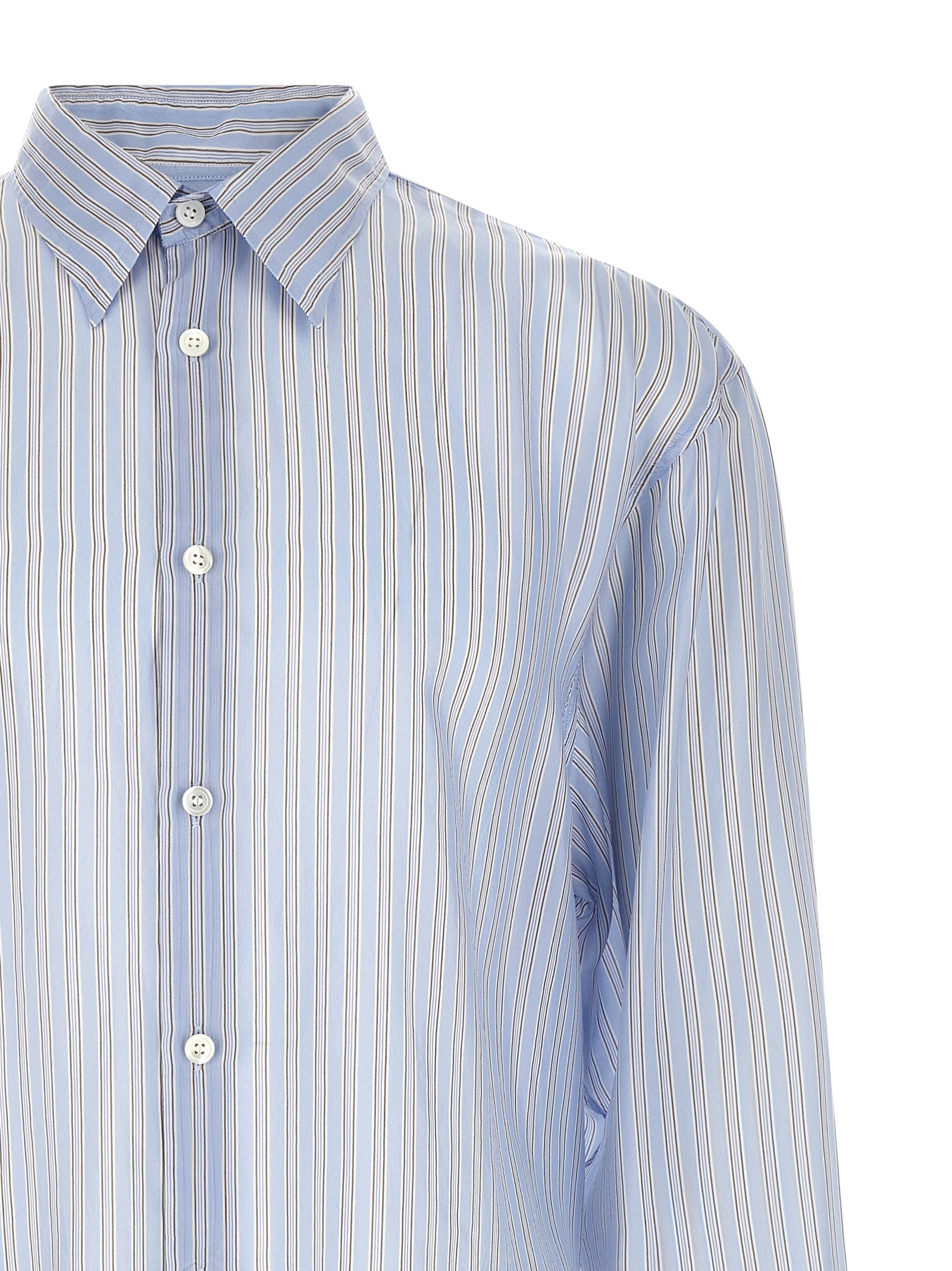 Dries Van Noten 100% Cupro shirt in blue — view 3