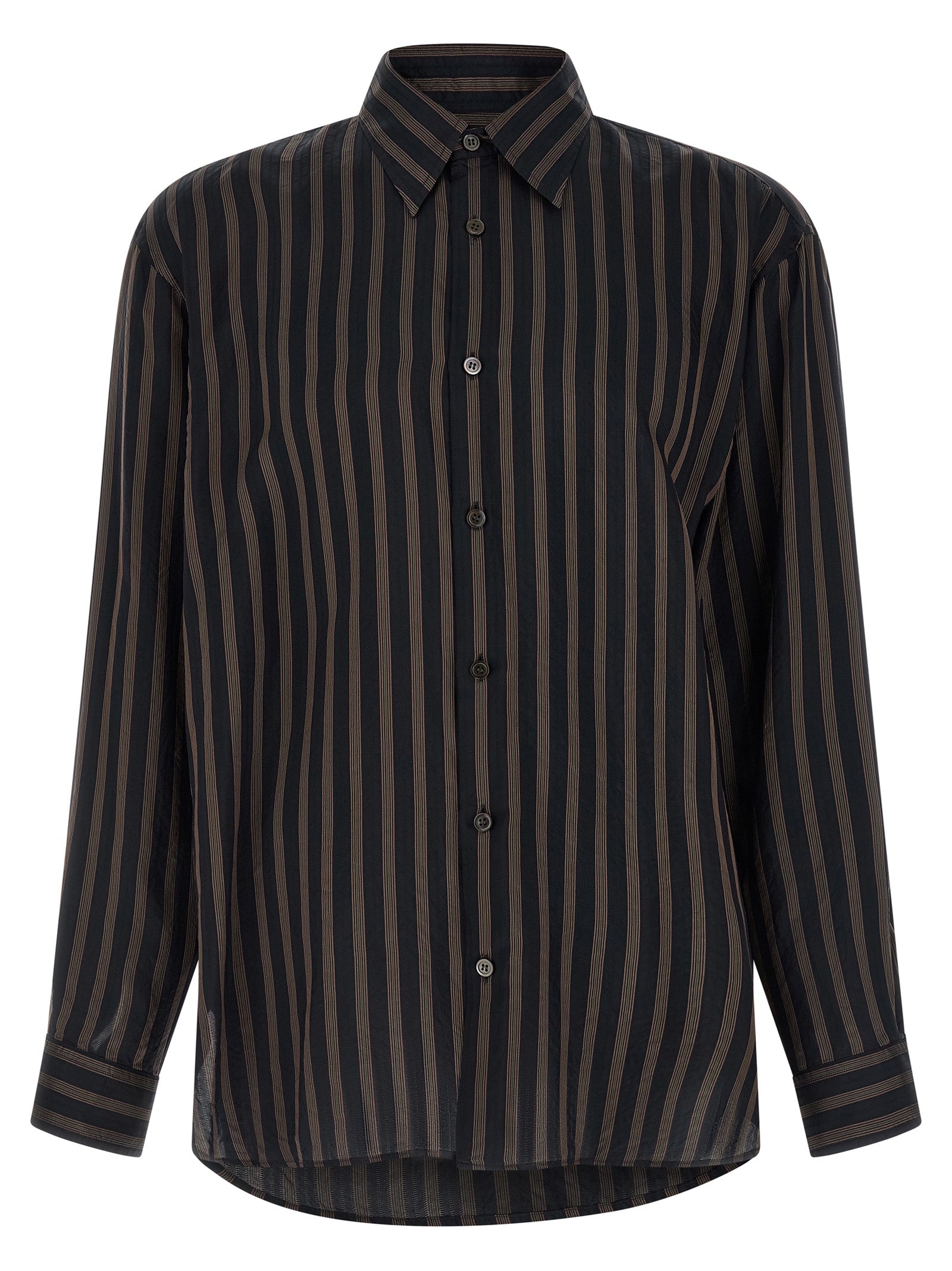 Dries Van Noten 100% Cupro shirt in black