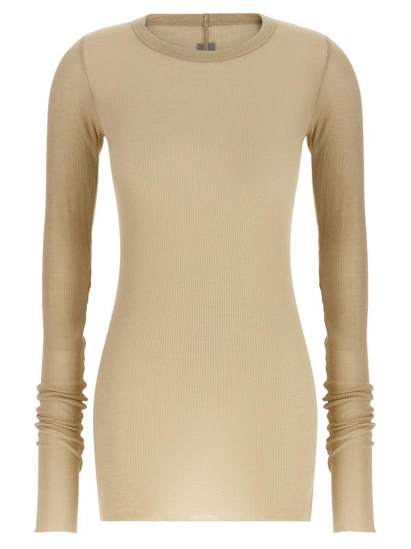 Rick Owens 88% viscose t-shirt in beige
