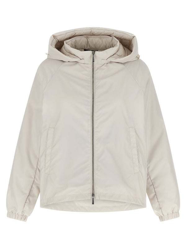 Moorer 100% polyester down jacket in beige