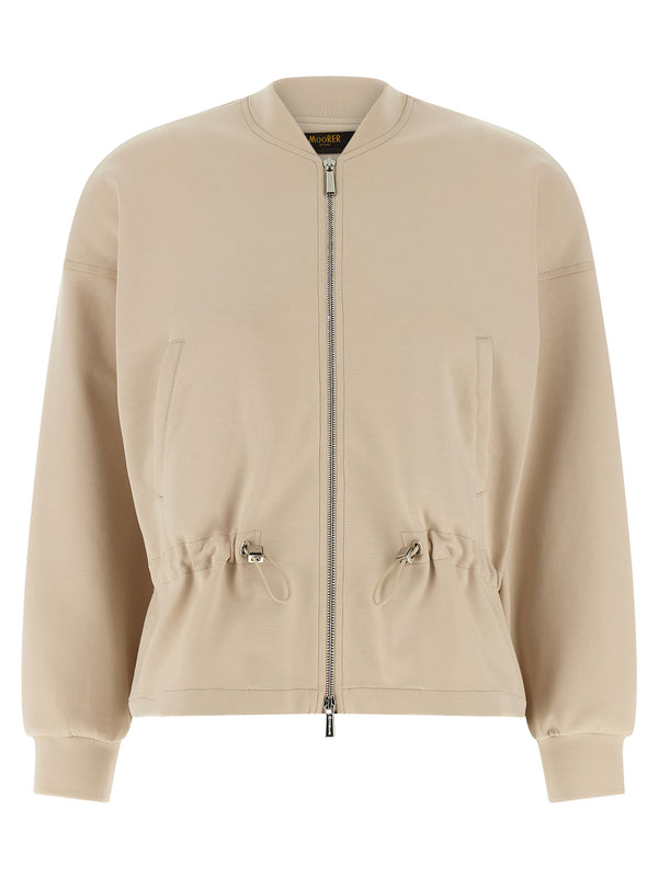 Moorer 76% cotton sweatshirt in beige