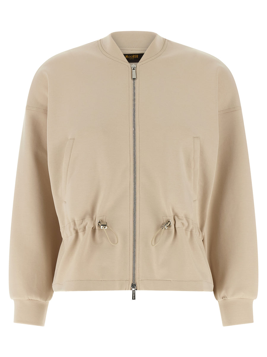 Moorer 76% cotton sweatshirt in beige