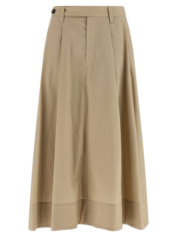 Brunello Cucinelli 75% Cotton skirt in beige
