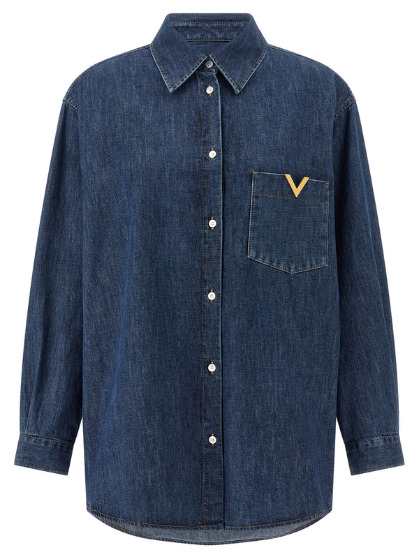 Valentino Garavani 100% Cotton shirt in blue