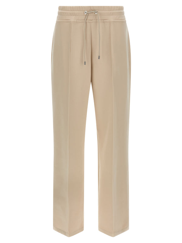 Moorer 76% cotton joggers in beige
