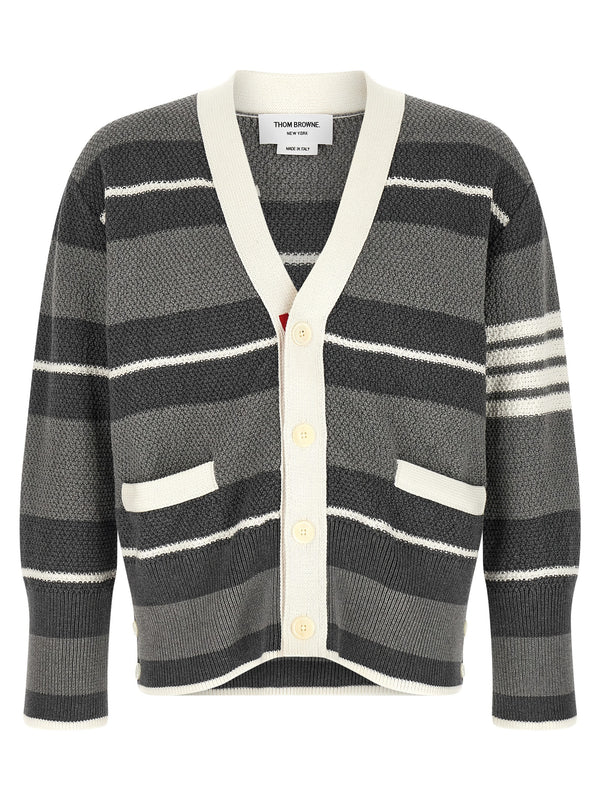 Thom Browne 100% Cotton cardigan in gray