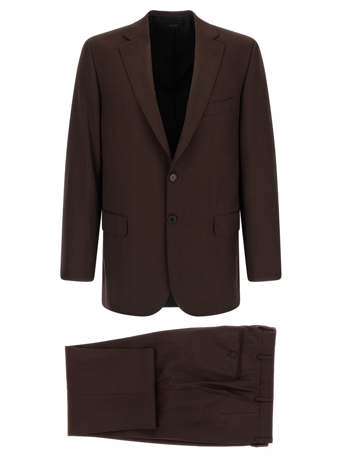 Brioni 100% Wool pant suit in brown