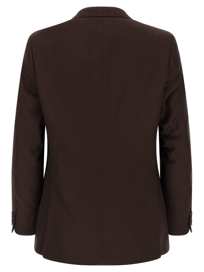 Brioni 100% Wool pant suit in brown — view 2