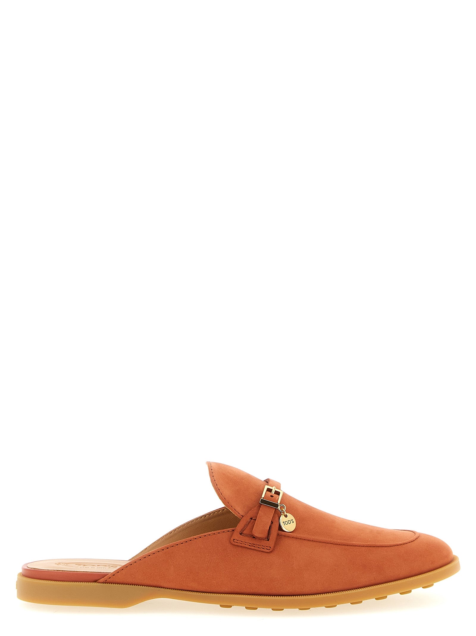 Tod's 100% calfskin leather mule in orange